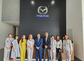 Mr Felix and Mr Yoshihisa Yanaka visited to the Mazda factory complex in Thailand in August