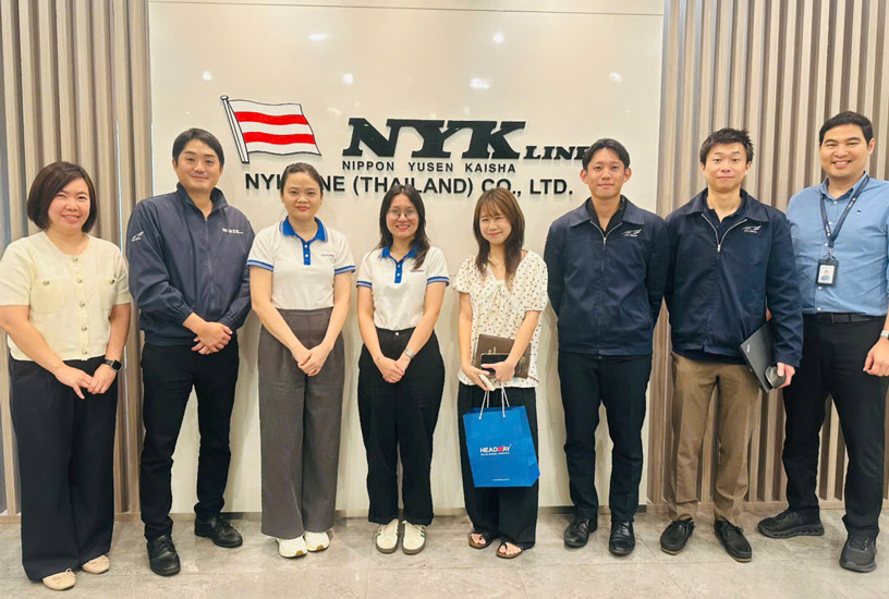(Tandem Vietnam Logistics representatives work closely with NYK at the carrier’s Laem Chabang office, Thailand)