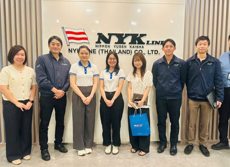 (Tandem Vietnam Logistics representatives work closely with NYK at the carrier’s Laem Chabang office, Thailand)